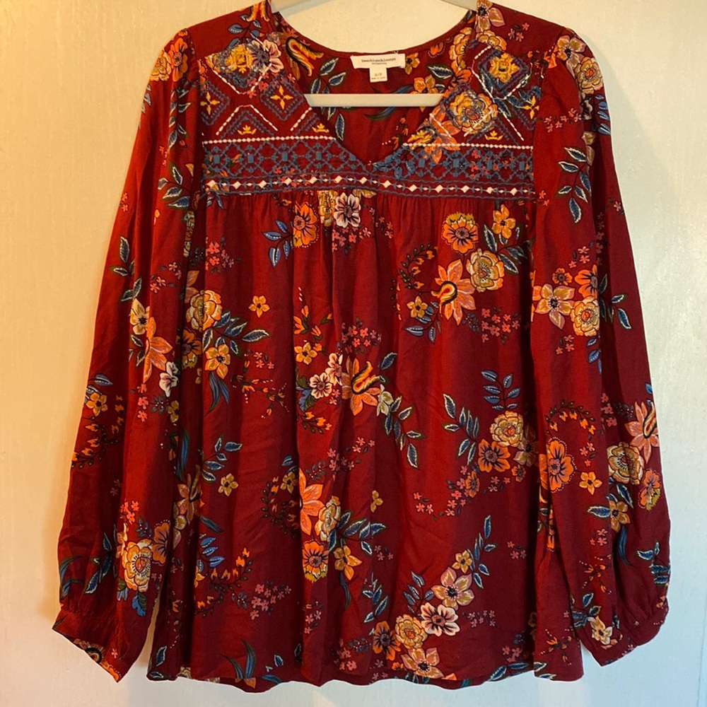 NWOT Beach Lunch Lounge Blouse